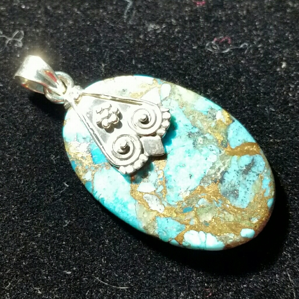 .925 Silver Ithaca Peak Turquoise Pendant